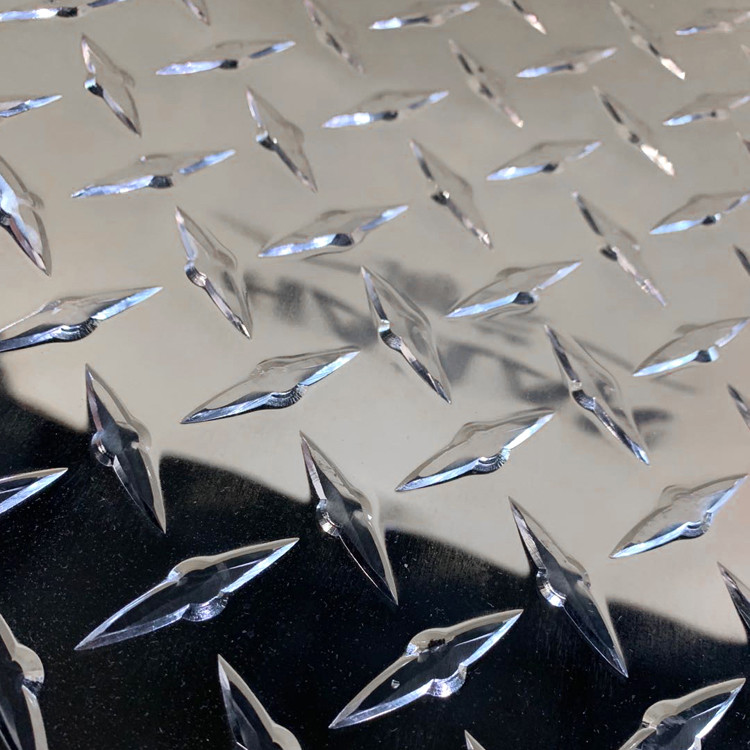 Thickness 5mm 6063 Aluminum Checker Plate PVC Film Embossed Coated