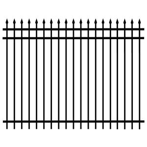 China Home Garden Decorative Black Wrought Iron Fence Panels Tubular Steel Fence wholesale