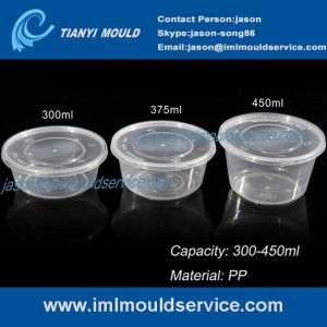 China 300ml or 375ml or 450ml disposable transparent plastic bowl and soup bowl mould wholesale