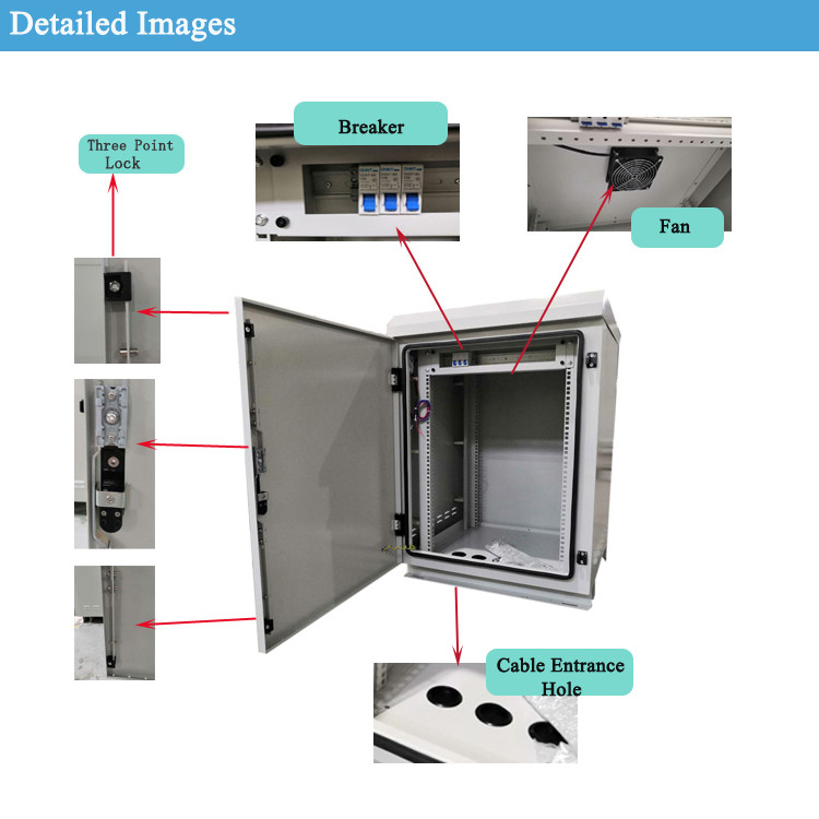48VDC High Speed Fan Wall Mounted Telecom Cabinet