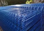 PVC Coated Welded Wire Fence Netting With Blue Color For Road Fencing