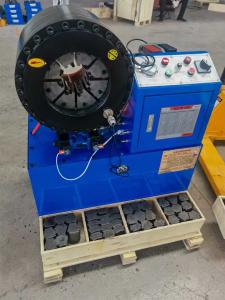 China 4 Inch 16 Dies Hose Crimping Machine / Hydraulic Rubber Hose Crimping Machine Size 850*530*980 Mm wholesale