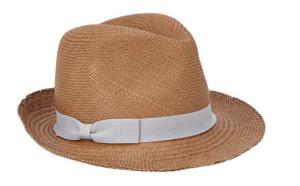 China Hat Attack brown straw fringed-edge panama hat wholesale