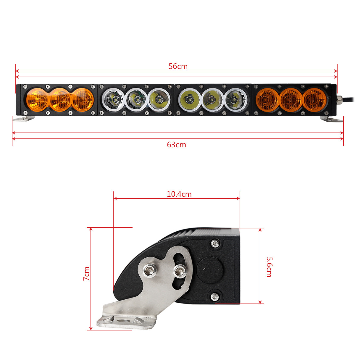 H Style 120W White to Yellow Color 12pcs 10W CREE LED LIGHT BAR 6000K 10-30V Combo Beam,Flood Beam, Spot beam