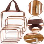 6pcs Zipper Closure Portable Waterproof Cosmetic Bags For Travel