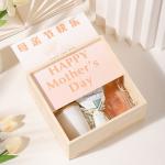 Wooden handmade gift box decorated memory large durable reinforcement high