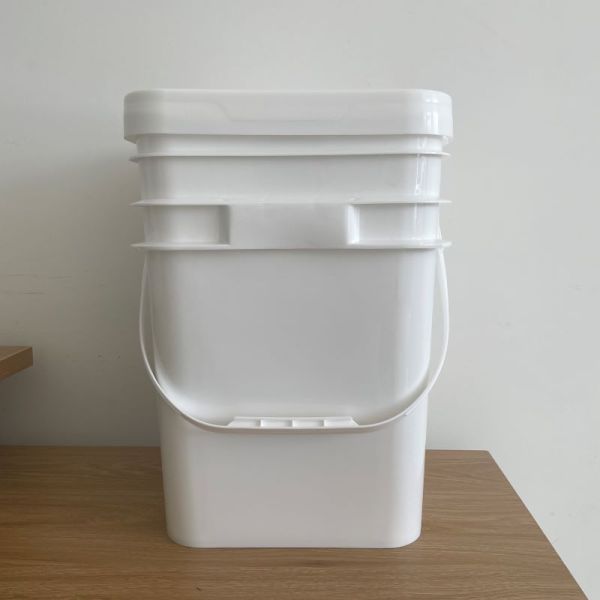 300ml 5L PP Square Bucket Clear or White Container Candy Popcorn Bucket for Products