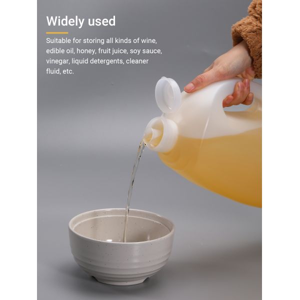 Patented Design Empty Plastic Cooking Oil Bottle with Oil-Backflow Lid Laundry Detergent Liquid Soap Packaging Jugs