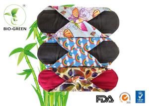 China Colorful Bamboo Reusable Menstrual Pads , Gentle Soft Bamboo Pads Menstrual wholesale