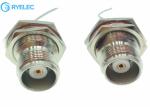 IP67 Nickel Coaxial RF Cable Assemblies Silicone Rubber O - Ring Sealing