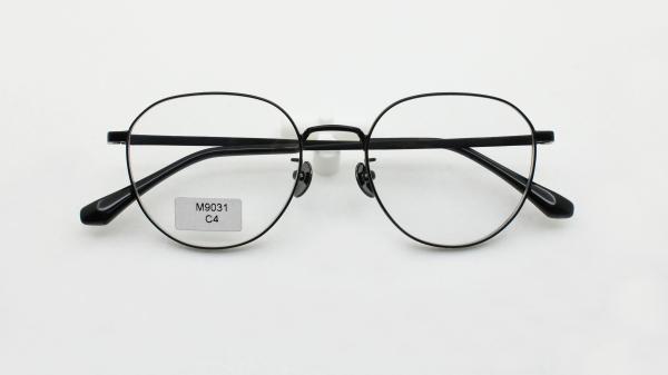 Pure Titanium Vintage Round full rim Optical Glasses Frames with Clear Lens