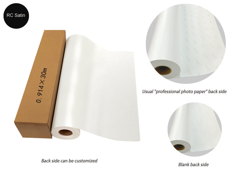 240gsm 36 Inch RC Satin Photo Paper Natural Warm White In 0.914*30M Roll