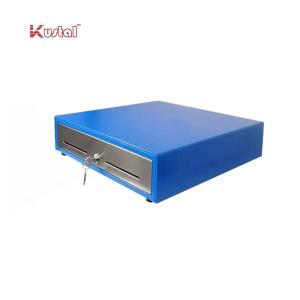 China 410mm Blue Colorful Metal ABS Pos 12V RJ11 POS Roller Cash Drawer wholesale