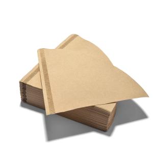 China Natural V Shaped Bonded Filter Paper Coffee Filters 13x10x10cm wholesale