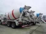 ISO Concrete Mixer Truck With Pump , Mobile Industrial Concrete Mixing Equipment