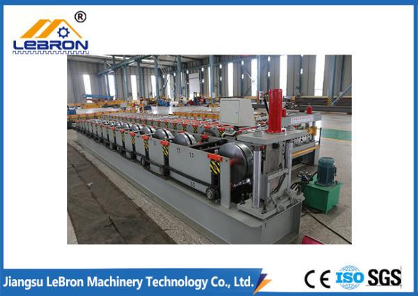 New White And Blue Semi Circle Metal Gutter Roll Forming Machine / Steel Rain