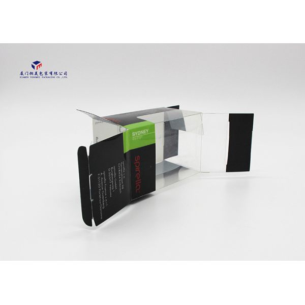 PET Box Clear Window Custom Printed Plastic Boxes With Hang Hole 7.3X7.3X12.8cm