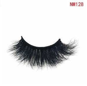 China 100% Real Siberian High Volume Mink Lashes 3D False Eyelashes NM128 Custom Packing wholesale