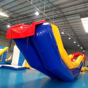 China Durable PVC Tarpaulin Long Inflatable Water Slide For Seaside wholesale