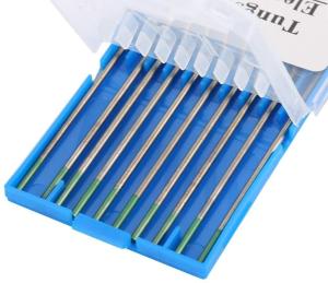 China 175mm 1.6mm Pure Lanthanated Green Tungsten Tig Welding Electrode 10pcs Package Quantity wholesale