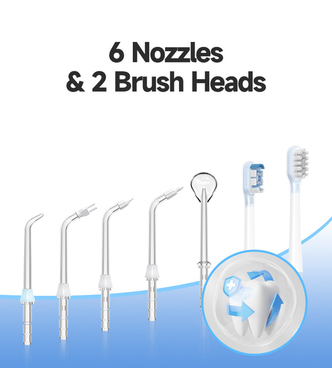 Electric Oral irrigator 1000ml Capacity 2 IN 1 Countertop Water Flosser with Toothbrush Combination