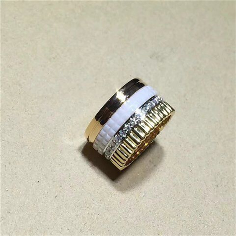 Jewelry factory in Shenzhen, China Br wide ring 18k white gold yellow gold rose gold diamond ring