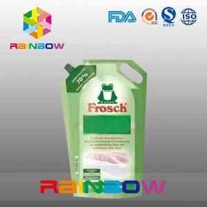 China Aluminum Foil Stand Up Spout Pouch With Hand Hole For Laundry Detergent Packaging wholesale