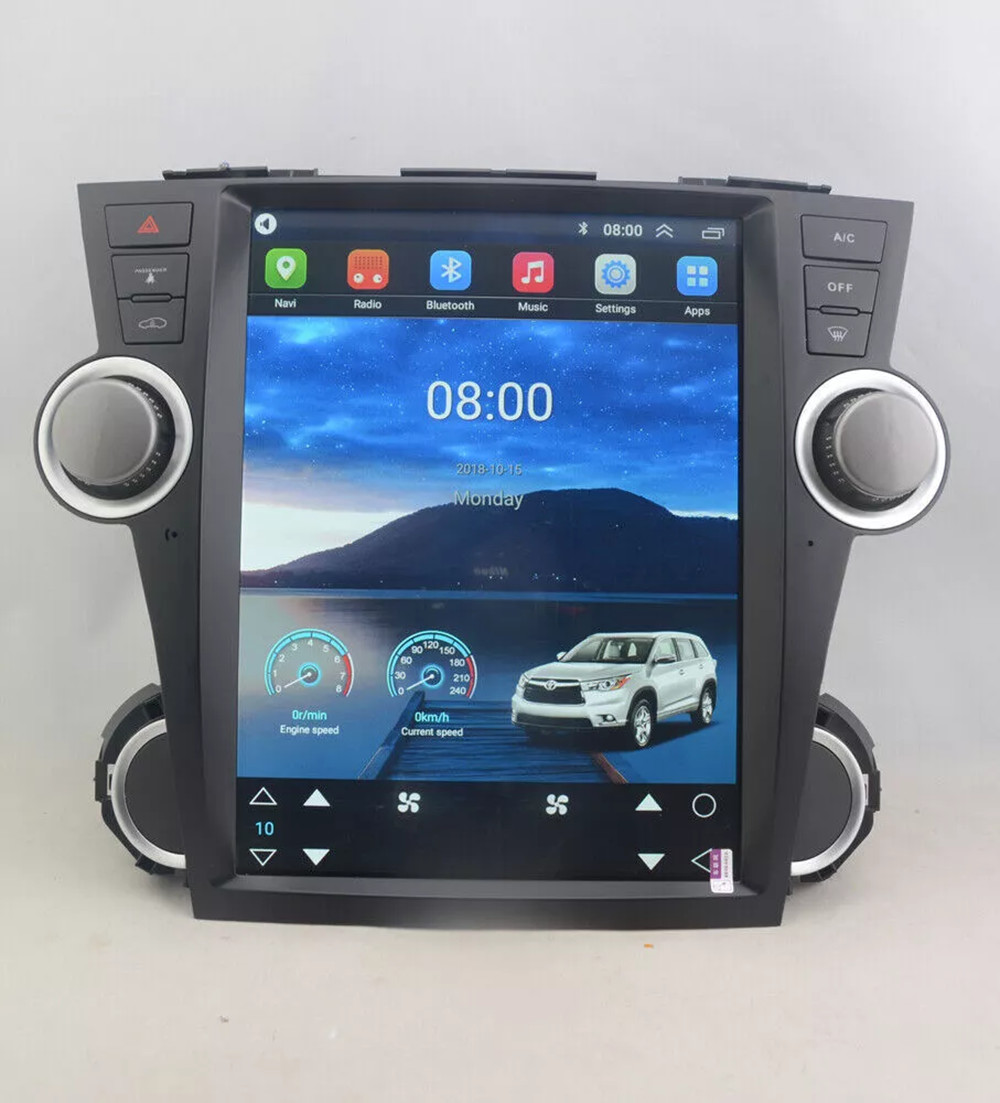 12.1 Inch Tesla Style Android Auto Stereo GPS For 12.1 Toyota HIghlander 2011-2015