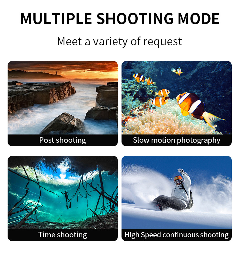 Wireless Selfie 1080P Sports Camera 400mAh Dual Screen Action