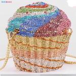 Handmade Crystal Clutch Stone Evening Bags and Clutches for Wedding Gold Blind