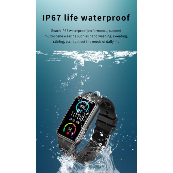 172*320 1.45 Inch IPS Square Shape Smartwatch Alarm Clock To Remind