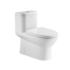China Round Bowl 1.1GPF One Piece Toilets Siphon Flush 4L wholesale