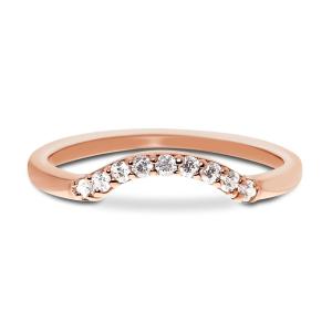 China Prettiest Real Diamond Fancy Promise Rings 14K Rose Gold Jewelry wholesale