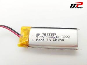 China 300mAh 3.7V li polymer Battery For Bluetooth Wearable Electronics on sale