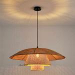 Vintage Rattan Lamp New Restaurant Pendant Lights Home Decor Dining Room Kitchen