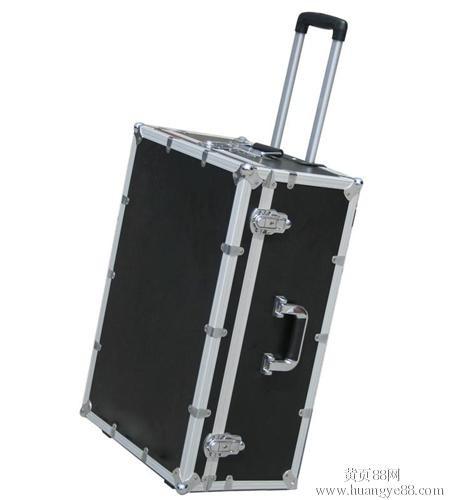 Black Plywood Flight Case With Pull-out Handle , 1mm fireproof plywood outside