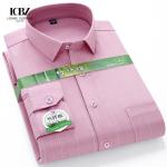Men's Plaid Stripe Bamboo Business Casual Anti-Wrinkle Shirt Covered Button