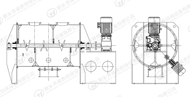 10000L Shear Plough Mixer Powder Mixing Equipment 1 Year Warranty