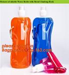 Collapsible Sports Water Bottle 3 Pack, Foldable Leak Proof Travel Bottles for