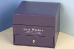 Custom Packaging Manufacturers Supremer Black Carton Box With Flower Jewelry