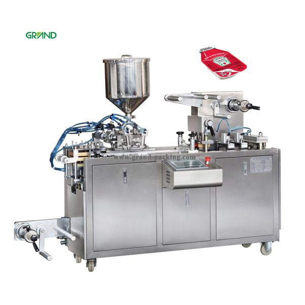 Automatic Honey Liquid Blister Packing Machine With 2 Nozzles Filling Heads DPP 80