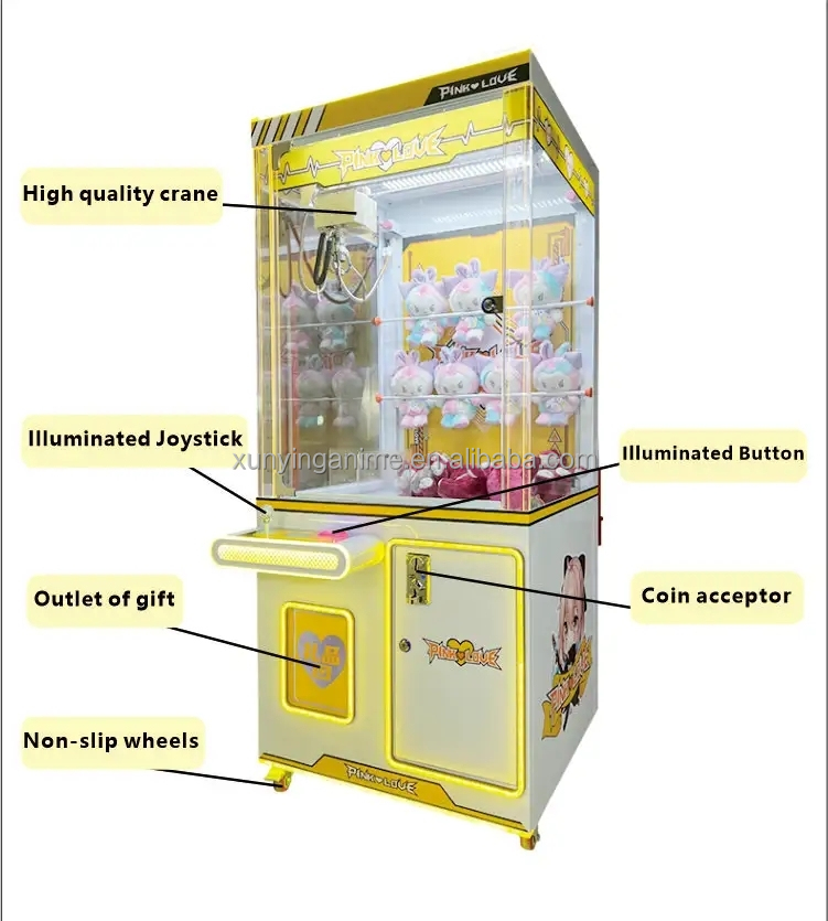 110V/220V/230V Amusement Park Arcade Plush Doll Claw Machine Toy Claw Crane Game Machine