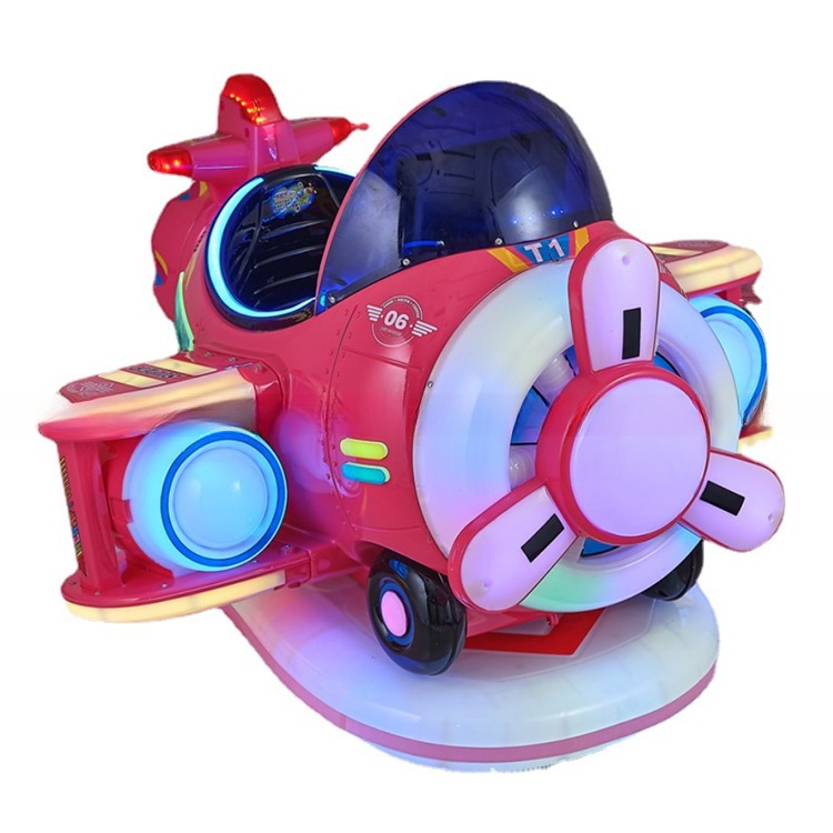 Amusement park coin pusher kids rides game machine happy airplane rocking car for children game zone