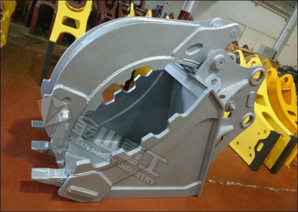 Non Rotary Excavator Grab Bucket Hydraulic Large Jaw Opening For CAT320 CAT330