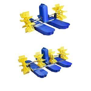 China 4 Impellers Fish Farm Aerator 380V SS304 Motor Paddle Wheel Aerator HDPE Float wholesale