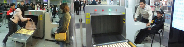 airport public place security equipment X Ray Baggage Scanner With Tunnel Size of 1000mm x 1000mm