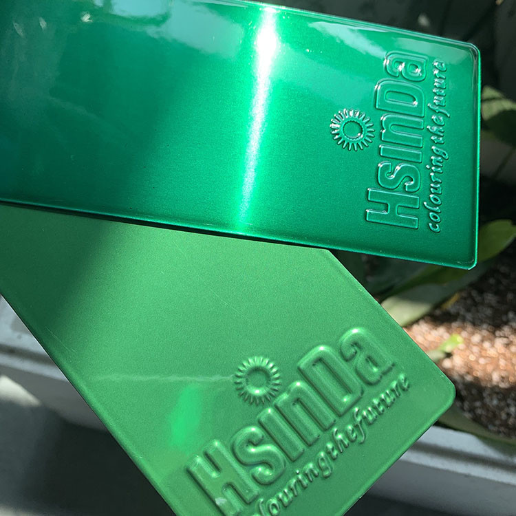 Candy Green Shiny Powder Coating Smooth Effect Easy Cleaning for Car Part