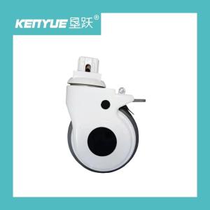 China 5inch Universal Wheel With Brake White Special Medical Caster Hospital Usage wholesale