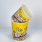 Custom Printed Movie Theater Yellow Gourmet Cardboard Popcorn Buckets