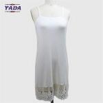 Ladies viscose spandex straps full slip t- shirt dress women plus size wholesale